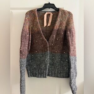 N21 Maglia Wool/Mohair Crystal Cardigan IT40